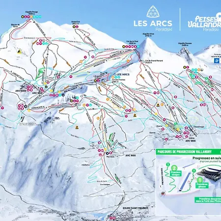 3 Arcs - 3 Pieces 8 Personnes Traversant A Arc 1600 Proche Des Pistes Et Des Commerces Mae-2002 *